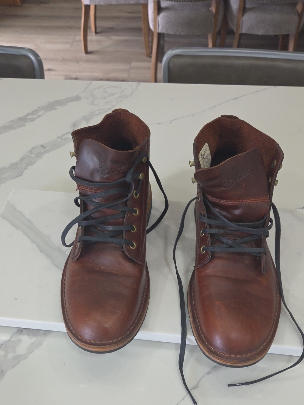 Danner Men’s Brown Leather Lace-Up Work Boots